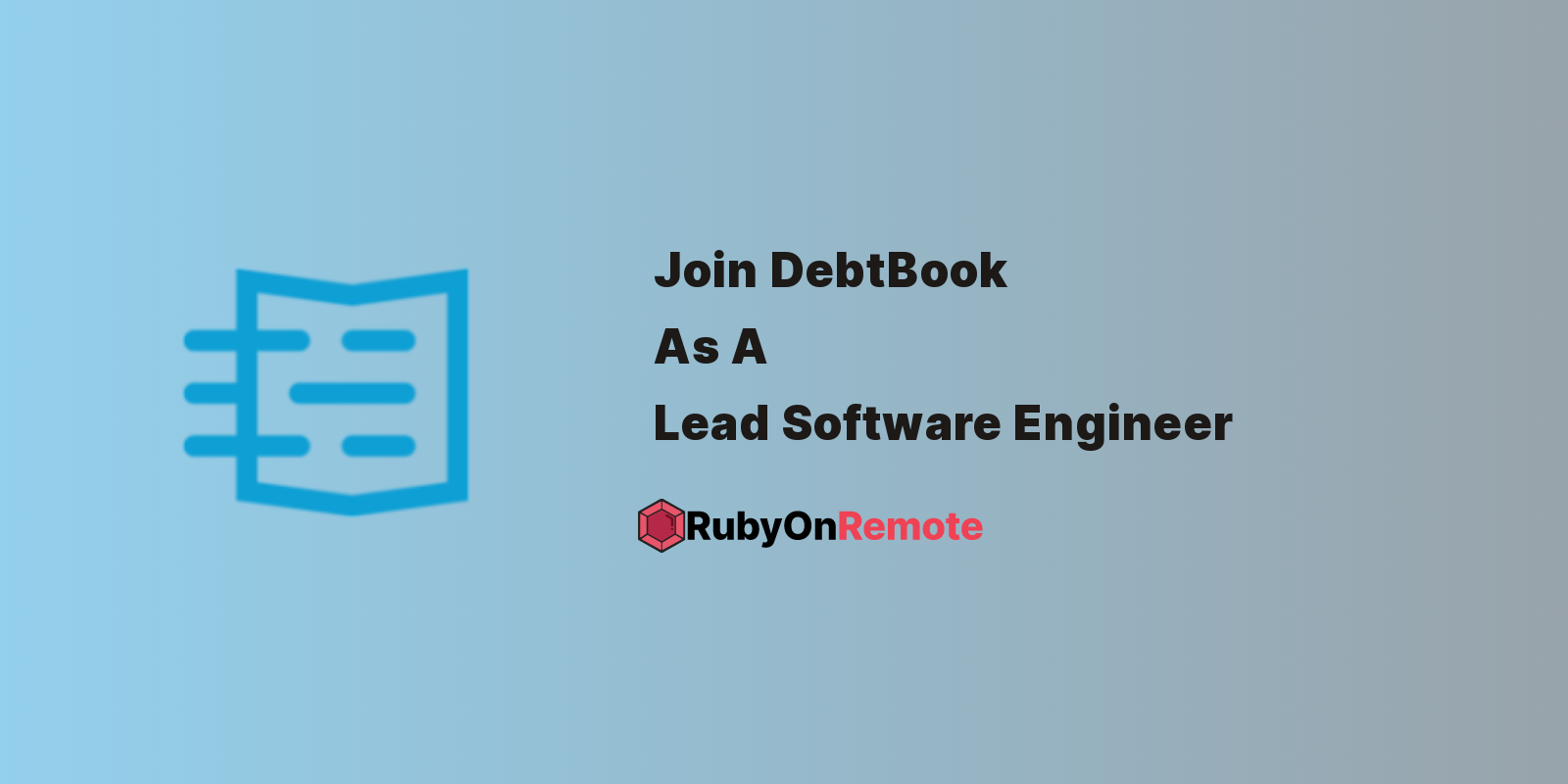 Lead Software Engineer Remote Job at DebtBook