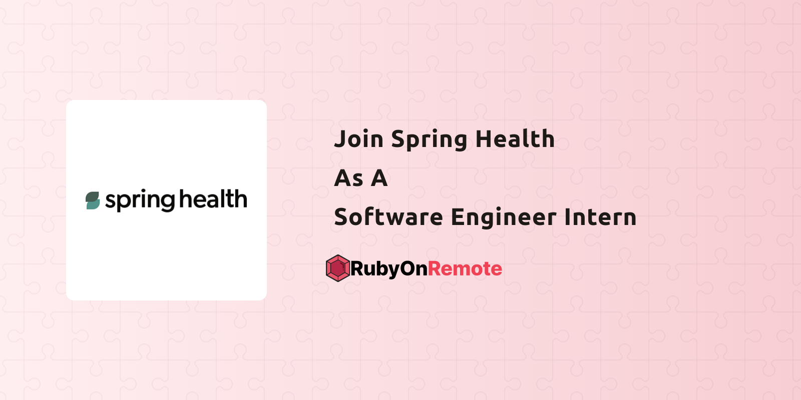 Software Engineer Intern Remote Job at Spring Health