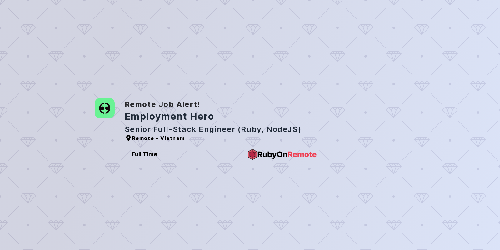 Senior Full-Stack Engineer (Ruby, NodeJS) Remote Job at Employment