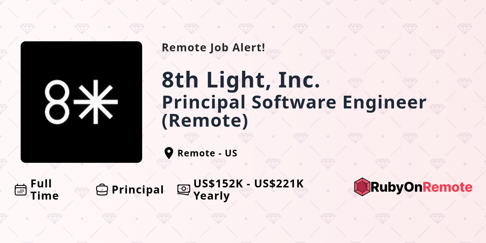 Principal Software Engineer (Remote) Remote Job at 8th Light, Inc.